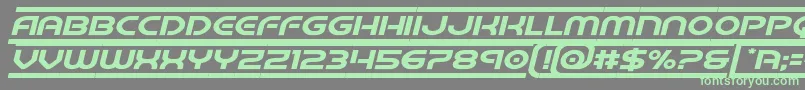 Шрифт barcadeexpandital – зелёные шрифты на сером фоне
