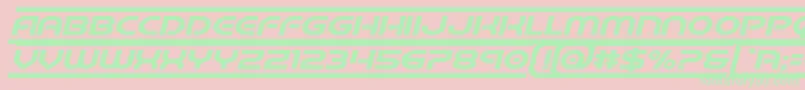 barcadeexpandital Font – Green Fonts on Pink Background