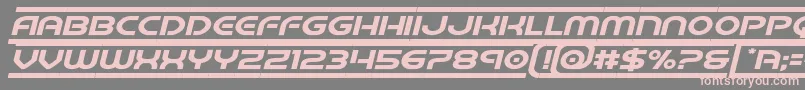 barcadeexpandital-Schriftart – Rosa Schriften auf grauem Hintergrund