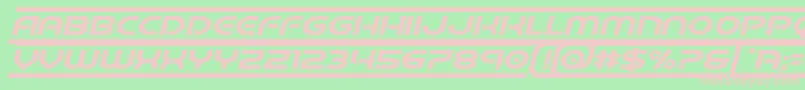 barcadeexpandital Font – Pink Fonts on Green Background