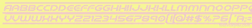 barcadeexpandital Font – Pink Fonts on Yellow Background