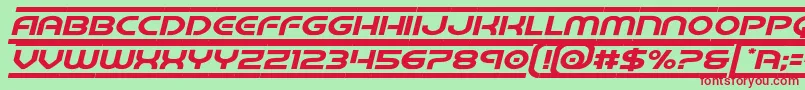 barcadeexpandital Font – Red Fonts on Green Background