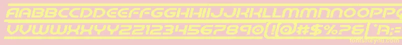 barcadeexpandital Font – Yellow Fonts on Pink Background