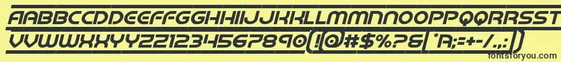 barcadeital Font – Black Fonts on Yellow Background