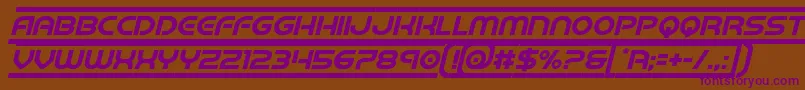 barcadeital Font – Purple Fonts on Brown Background