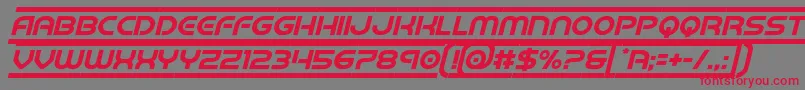 barcadeital Font – Red Fonts on Gray Background