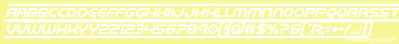 barcadeital Font – White Fonts on Yellow Background