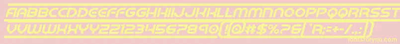 barcadeital Font – Yellow Fonts on Pink Background