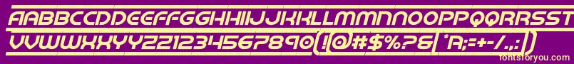 barcadeital Font – Yellow Fonts on Purple Background