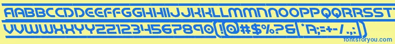 barcadeleft Font – Blue Fonts on Yellow Background