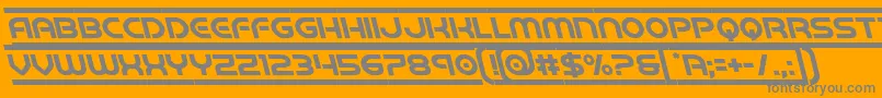 barcadeleft Font – Gray Fonts on Orange Background