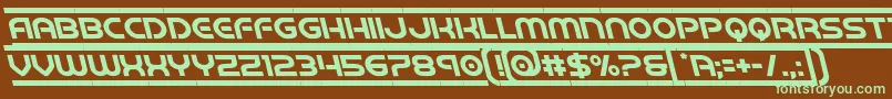 barcadeleft Font – Green Fonts on Brown Background