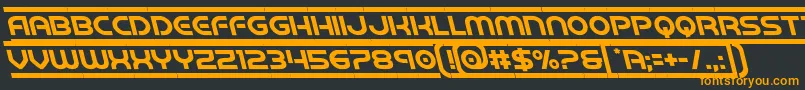 barcadeleft Font – Orange Fonts on Black Background