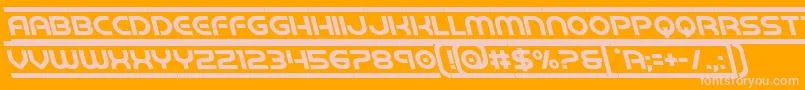 barcadeleft Font – Pink Fonts on Orange Background