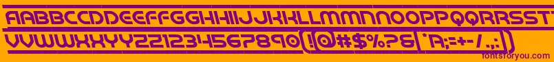 barcadeleft Font – Purple Fonts on Orange Background