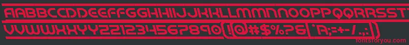 barcadeleft Font – Red Fonts on Black Background