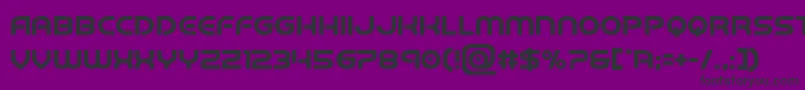 barcadenobar-Schriftart – Schwarze Schriften auf violettem Hintergrund