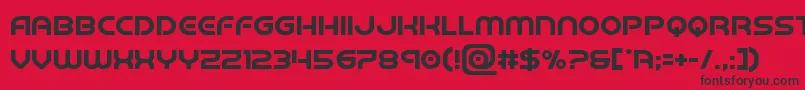 barcadenobar Font – Black Fonts on Red Background