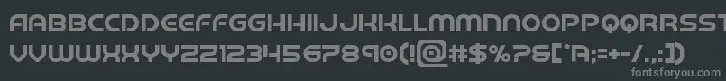 フォントbarcadenobar – 黒い背景に灰色の文字