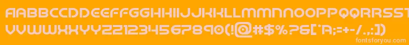 フォントbarcadenobar – オレンジの背景にピンクのフォント