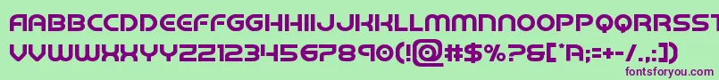 barcadenobar Font – Purple Fonts on Green Background