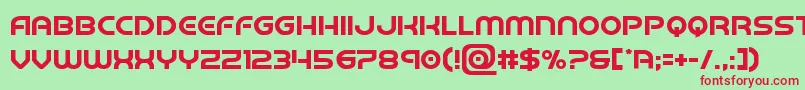 barcadenobar Font – Red Fonts on Green Background