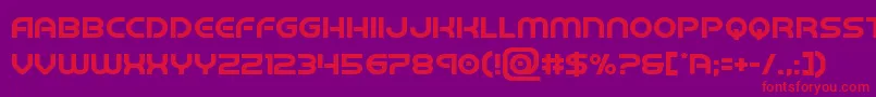 barcadenobar Font – Red Fonts on Purple Background