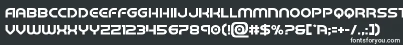 フォントbarcadenobar – 黒い背景に白い文字