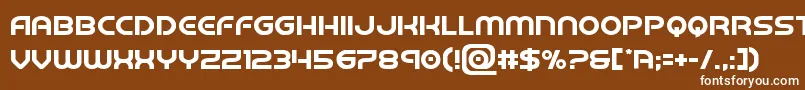 フォントbarcadenobar – 茶色の背景に白い文字