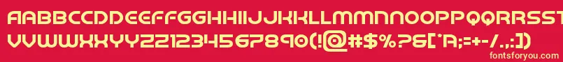 barcadenobar Font – Yellow Fonts on Red Background