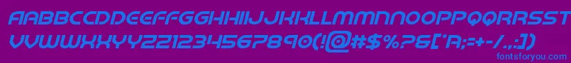 barcadenobarital Font – Blue Fonts on Purple Background