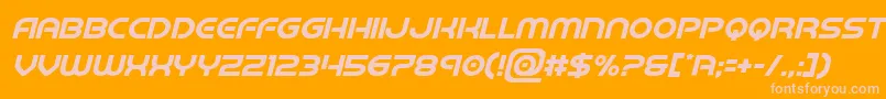 barcadenobarital Font – Pink Fonts on Orange Background