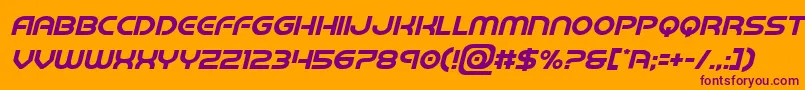 barcadenobarital Font – Purple Fonts on Orange Background