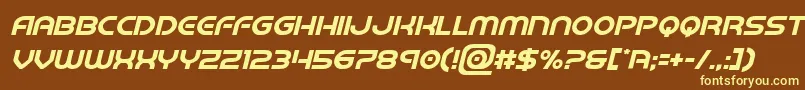 barcadenobarital Font – Yellow Fonts on Brown Background