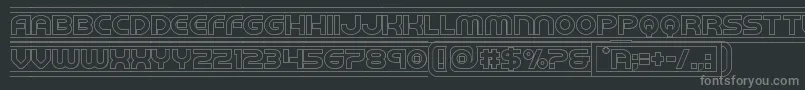 barcadeout Font – Gray Fonts on Black Background