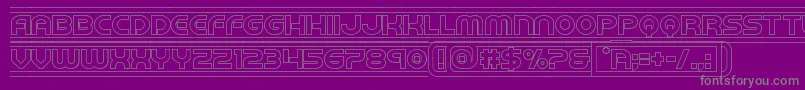 barcadeout Font – Gray Fonts on Purple Background