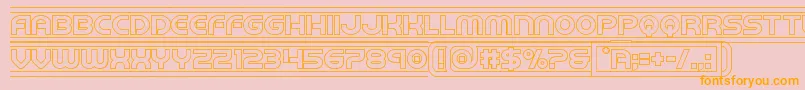 barcadeout Font – Orange Fonts on Pink Background