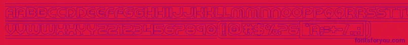 barcadeout Font – Purple Fonts on Red Background