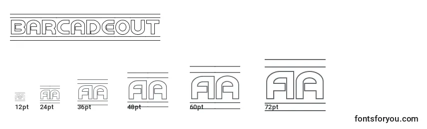 Barcadeout Font Sizes