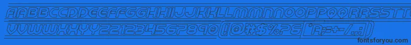 barcadeoutital Font – Black Fonts on Blue Background