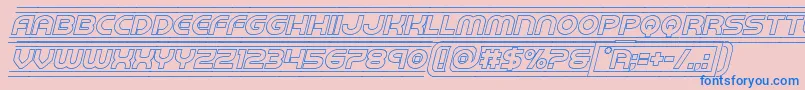 barcadeoutital Font – Blue Fonts on Pink Background