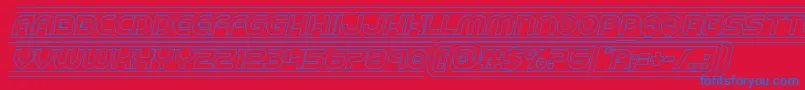 barcadeoutital Font – Blue Fonts on Red Background