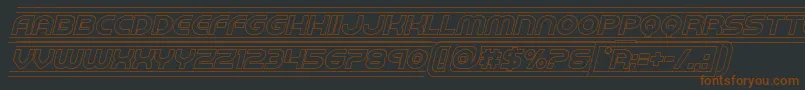 barcadeoutital Font – Brown Fonts on Black Background