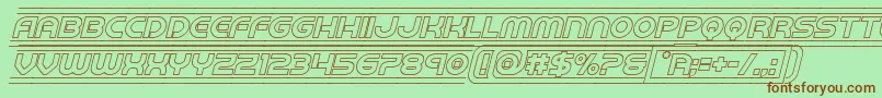 barcadeoutital Font – Brown Fonts on Green Background