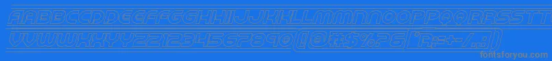 barcadeoutital Font – Gray Fonts on Blue Background