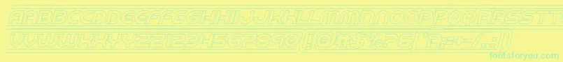 barcadeoutital Font – Green Fonts on Yellow Background