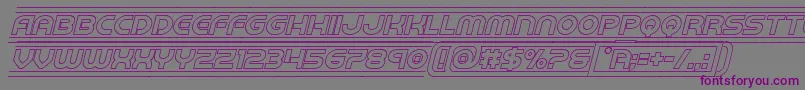 barcadeoutital Font – Purple Fonts on Gray Background