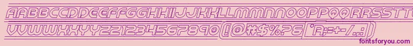 barcadeoutital Font – Purple Fonts on Pink Background