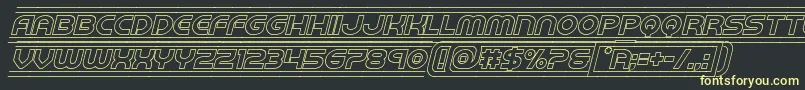 barcadeoutital Font – Yellow Fonts on Black Background