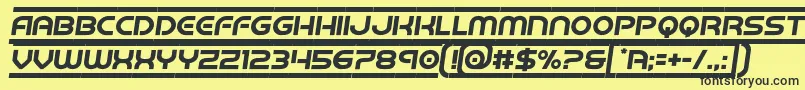 barcadesemital Font – Black Fonts on Yellow Background